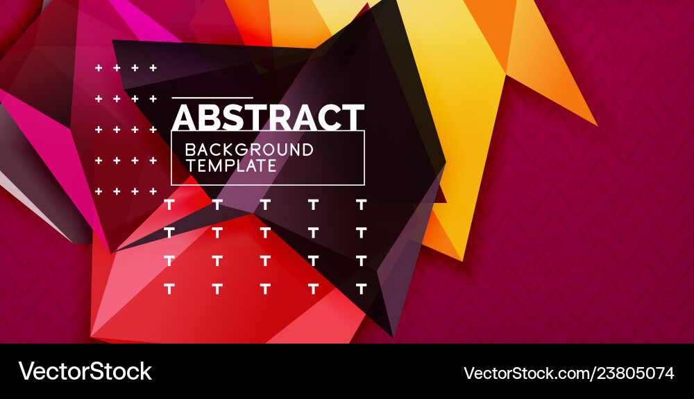 Low poly design 3d triangular shape background vector image