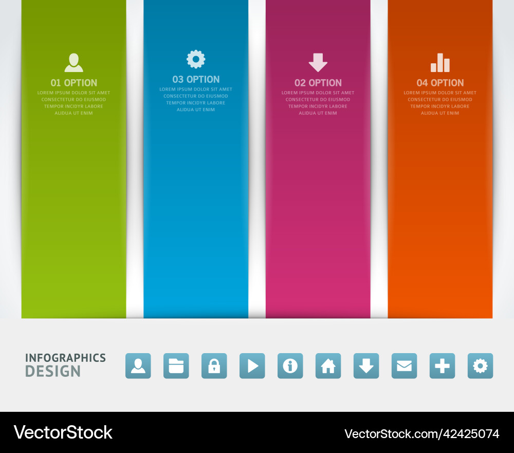 Modern Infographics Columns vector image