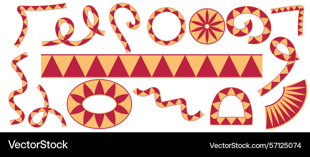 Seamless border with object brush Vector Image