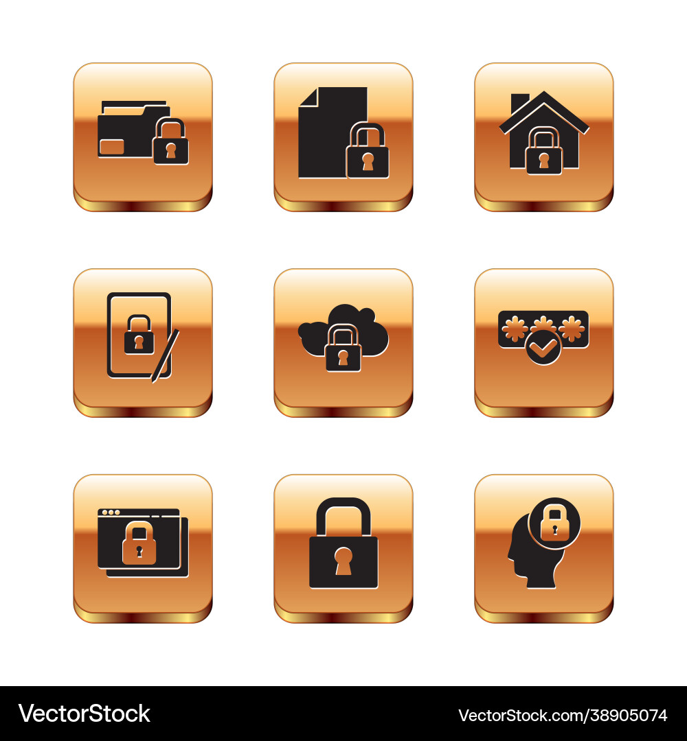 Set folder and lock secure your site with https Set folder and lock secure your site with https Vector Image