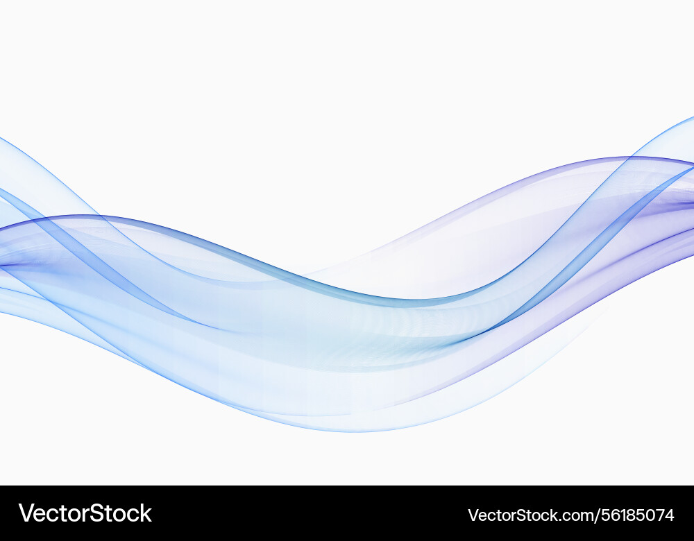 Wavy transparent lines in blue color flow Wavy transparent lines in blue color flow Vector Image