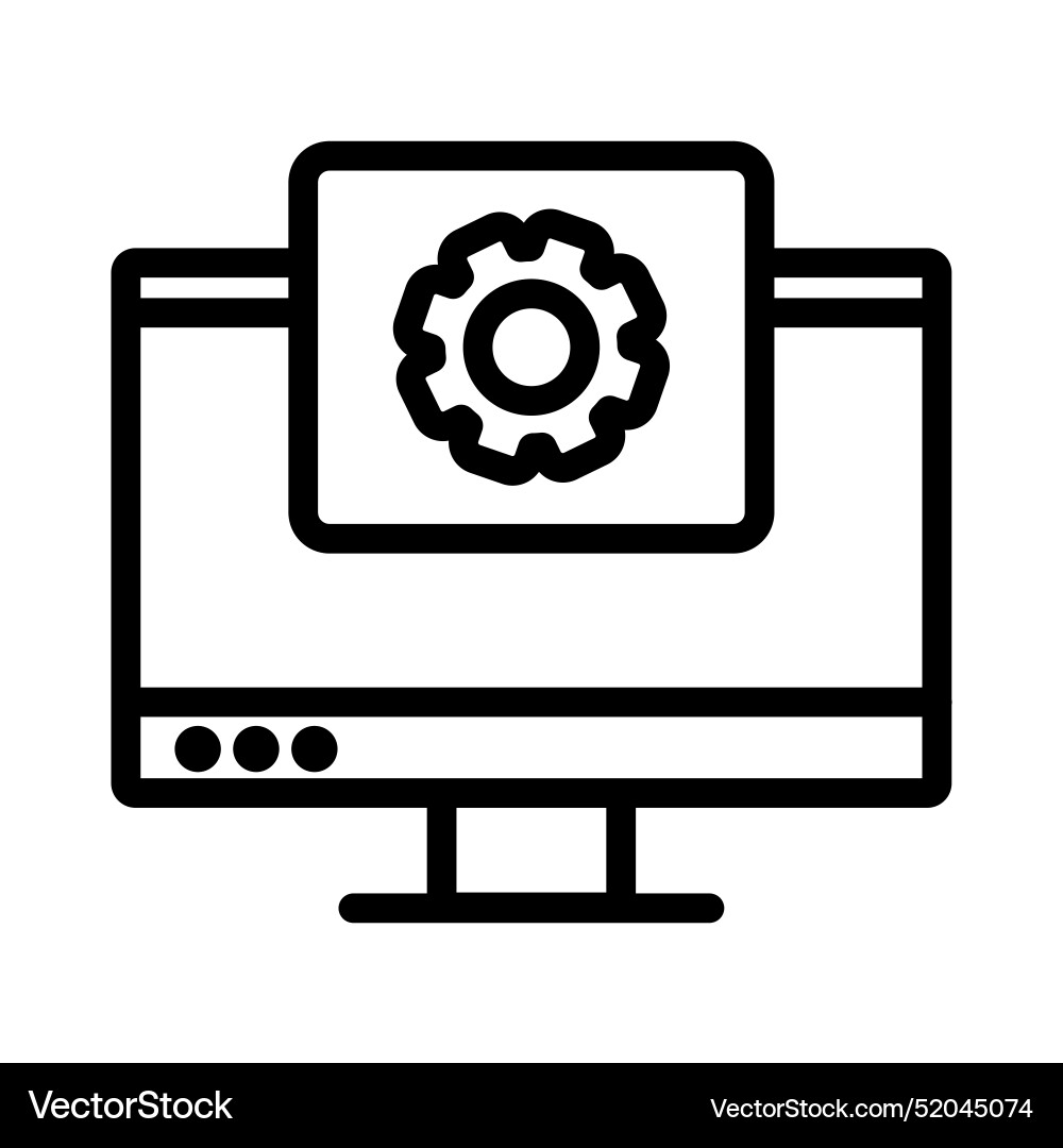 Web development icon design in filled vector image