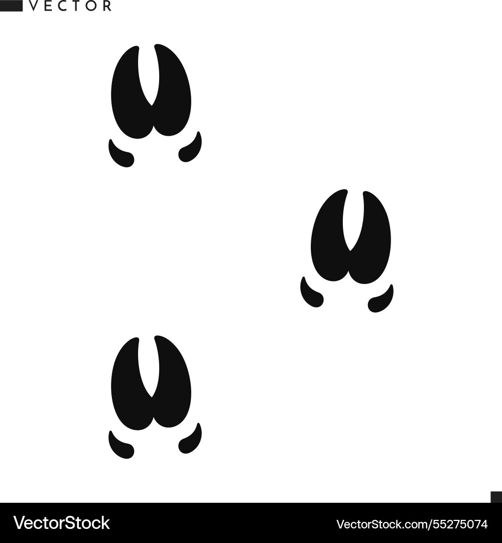 Wild boar paw print vector image