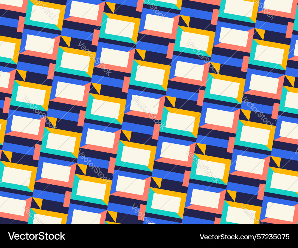 Abstract colorful rectangular geometric pattern Abstract colorful rectangular geometric pattern vector image