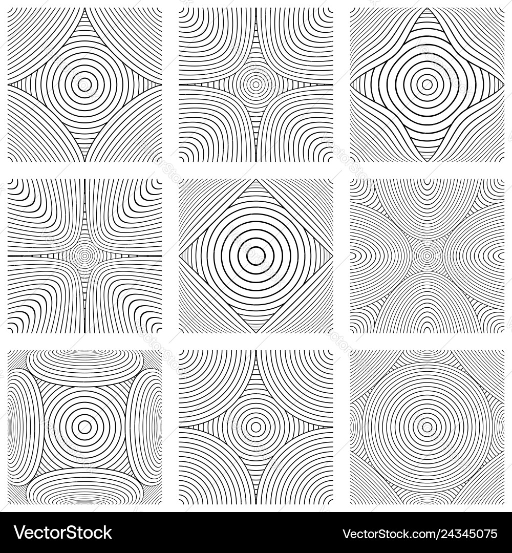 Abstract Line Pattern Set Vector Image