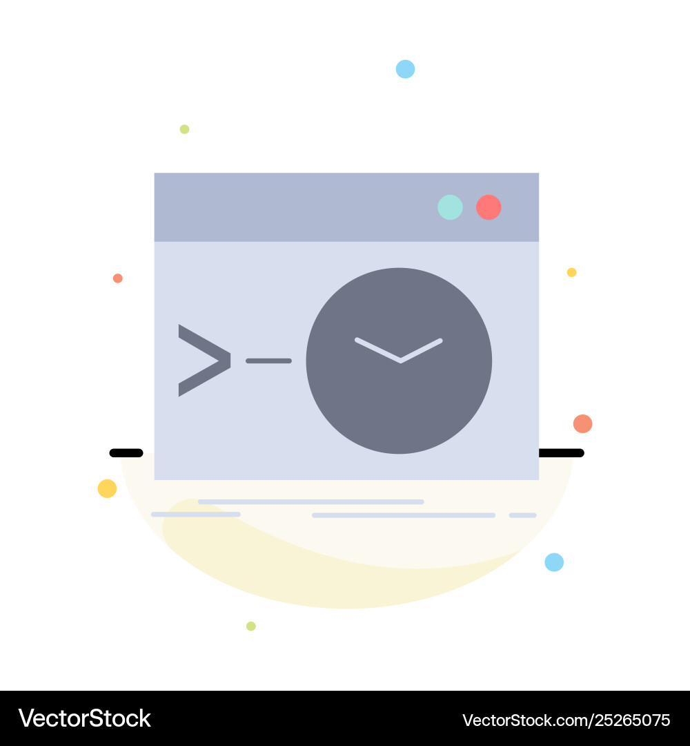 Admin command root software terminal flat color Admin command root software terminal flat color vector image