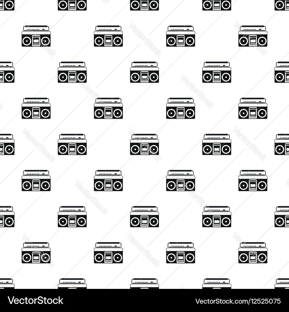 Boombox pattern simple style vector image