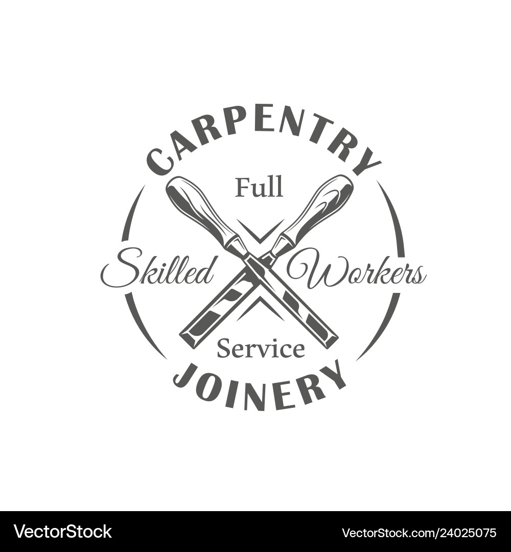 Carpentry Tools & Chisels vector image