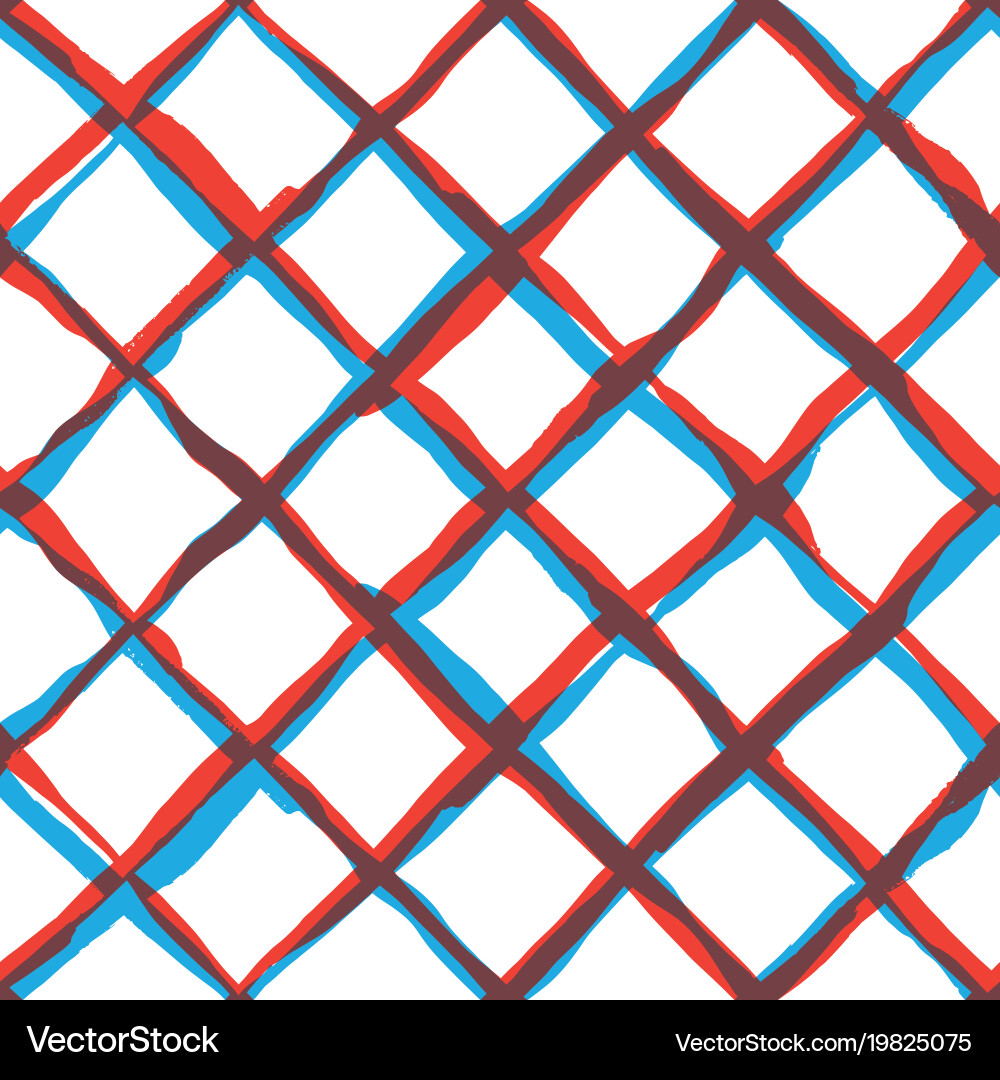 Diagonal cross brush strokes seamless pattern Vector Image