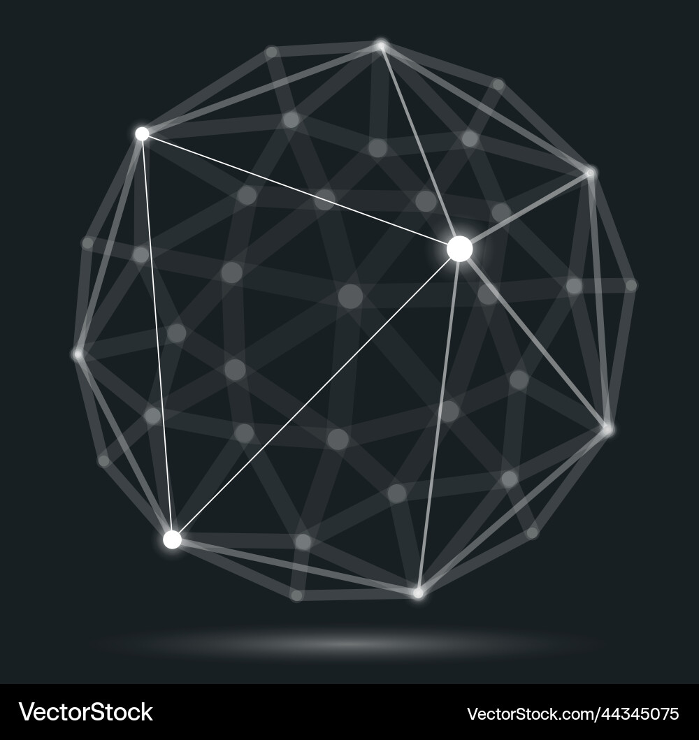 Dimensional lattice mesh abstraction 3d polygonal Dimensional lattice mesh abstraction 3d polygonal vector image