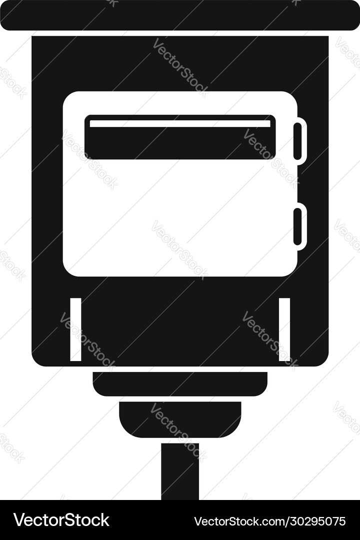 Post mailbox icon simple style Post mailbox icon simple style Vector Image