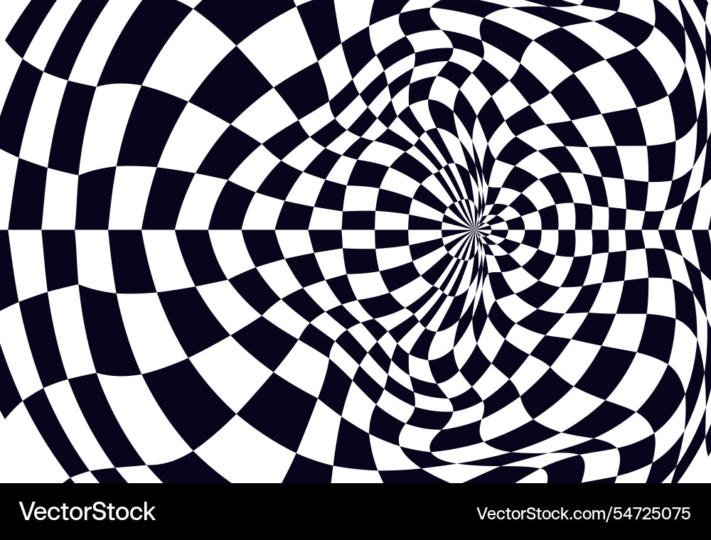 Psychedelic checkerboard pattern Psychedelic checkerboard pattern vector image