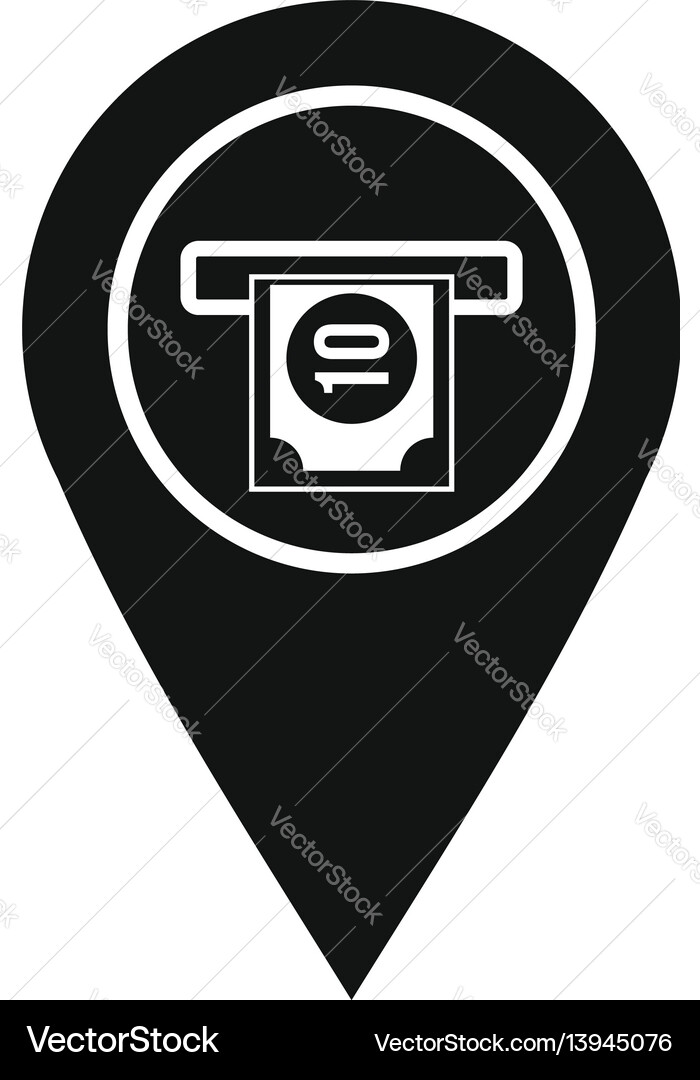 Cash terminal pointer icon simple style Cash terminal pointer icon simple style vector image