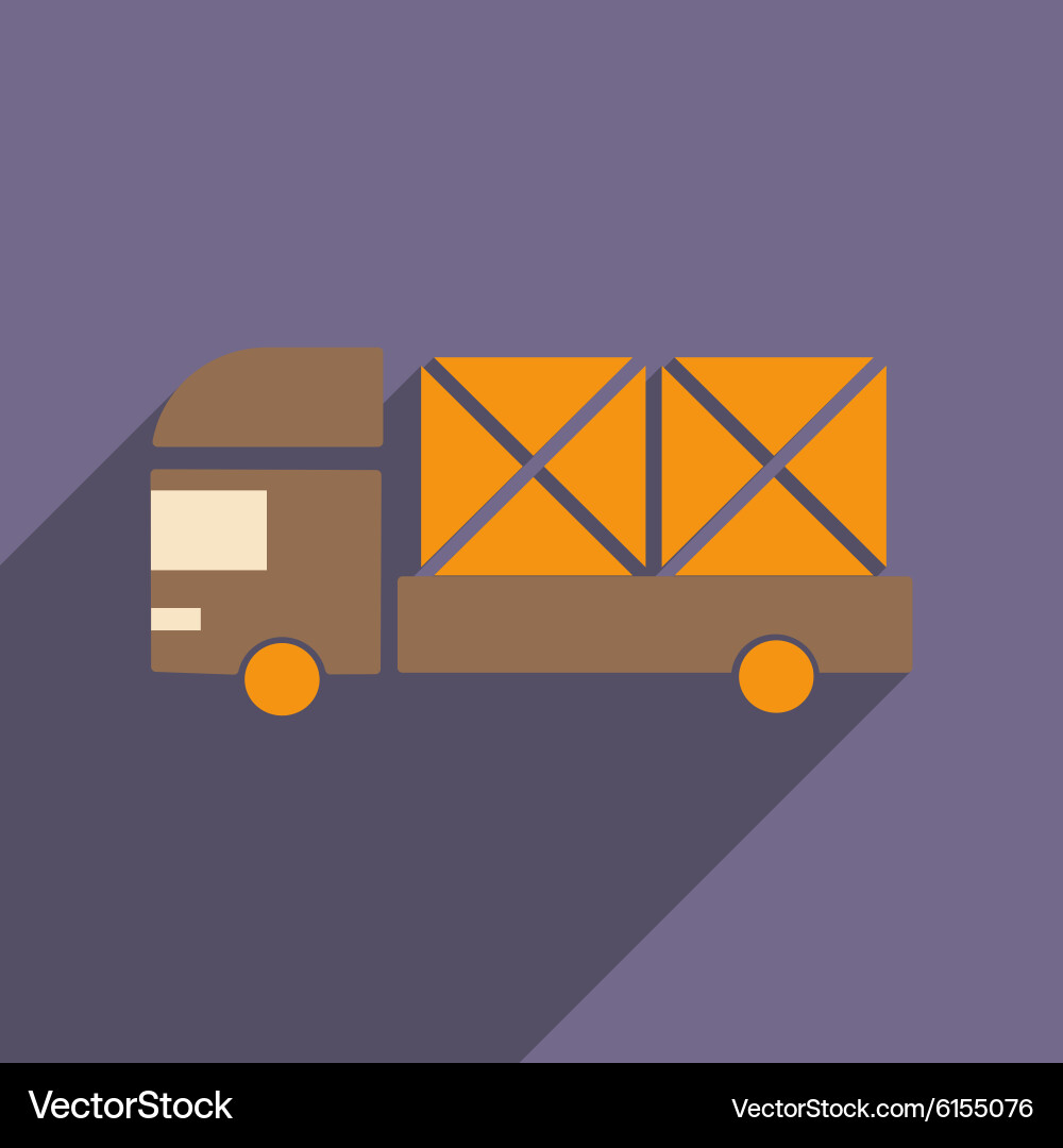 Flat with shadow icon and mobile application Vector Image