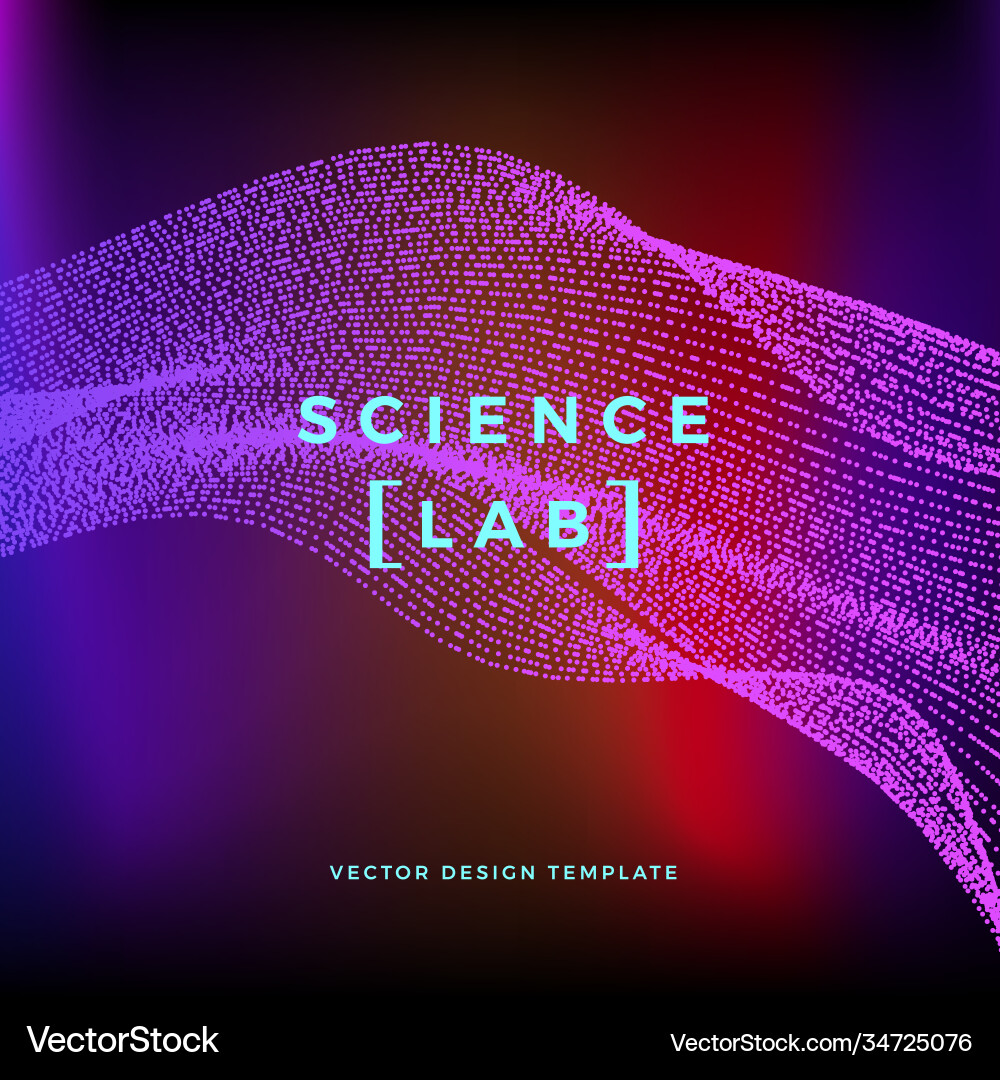 Futuristic background with dynamic particles Vector Image