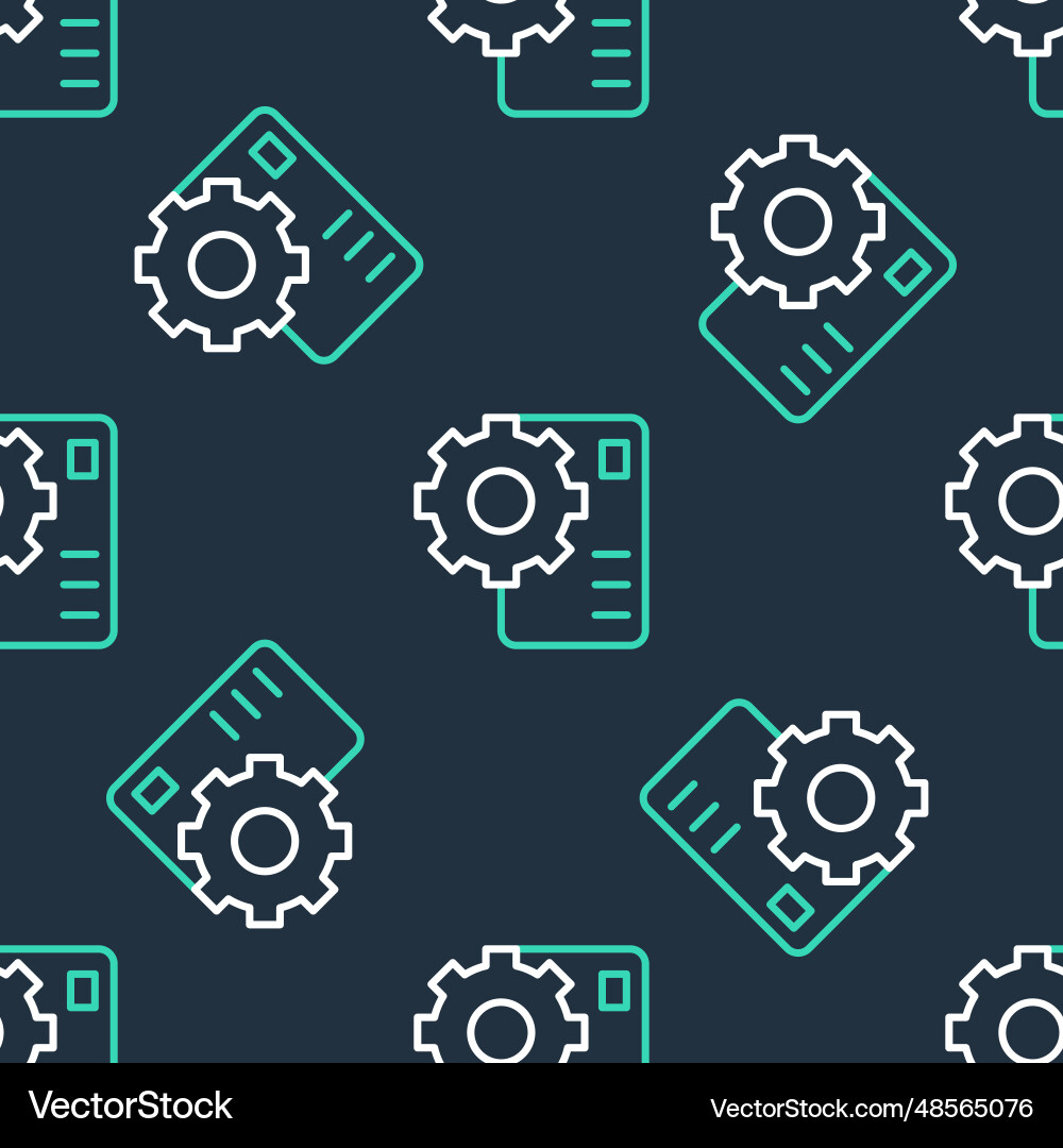 Line neural network icon isolated seamless pattern Line neural network icon isolated seamless pattern Vector Image