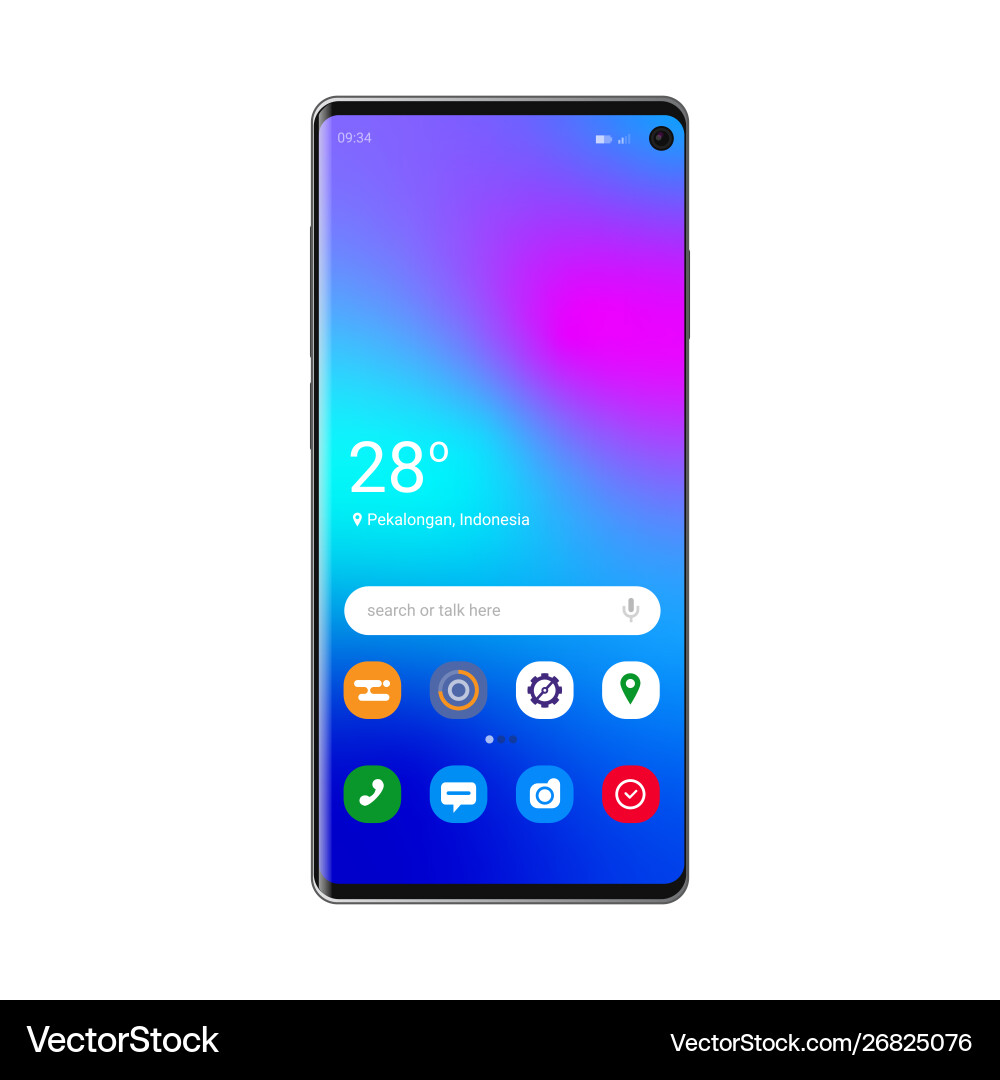 Modern Smartphone with Gradient Display vector image