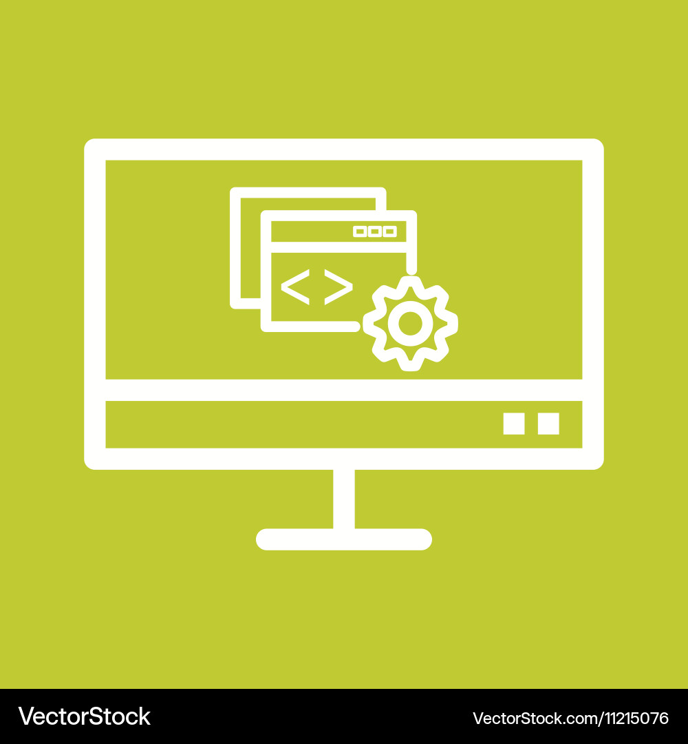 Programming configuration Vector Image
