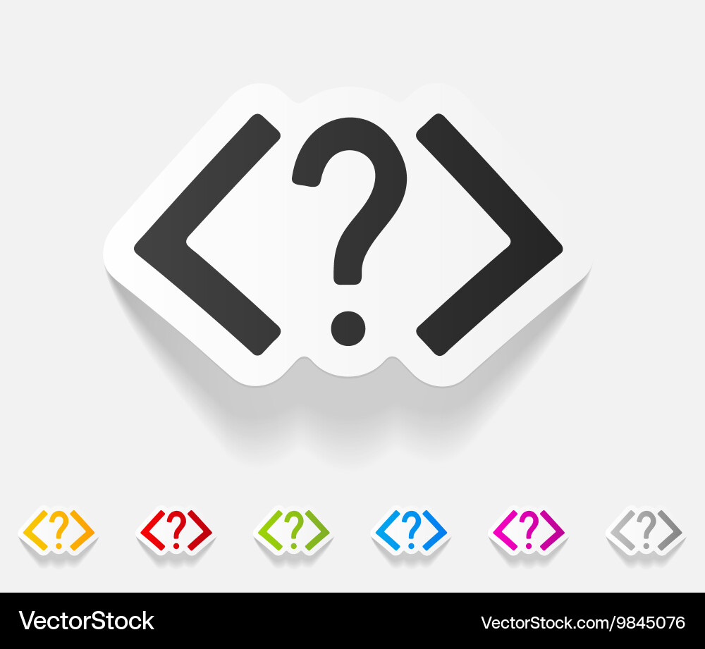 Realistic design element coding Vector Image