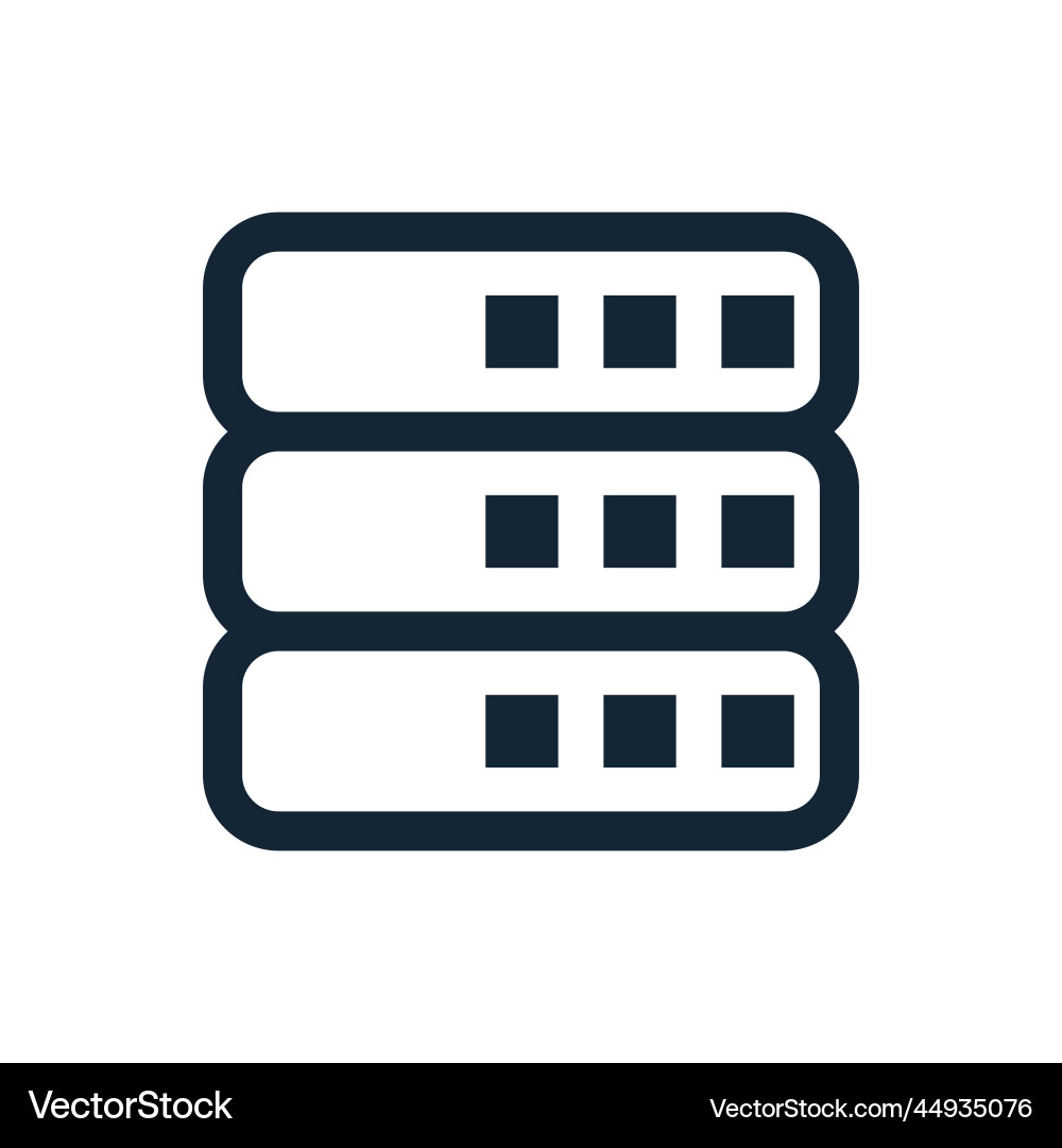 Server & Hosting Icon Set vector image