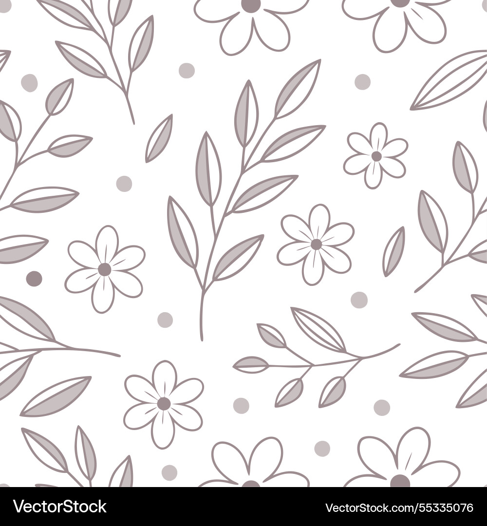 Soft spring nature seamless pattern with fine Vector Image