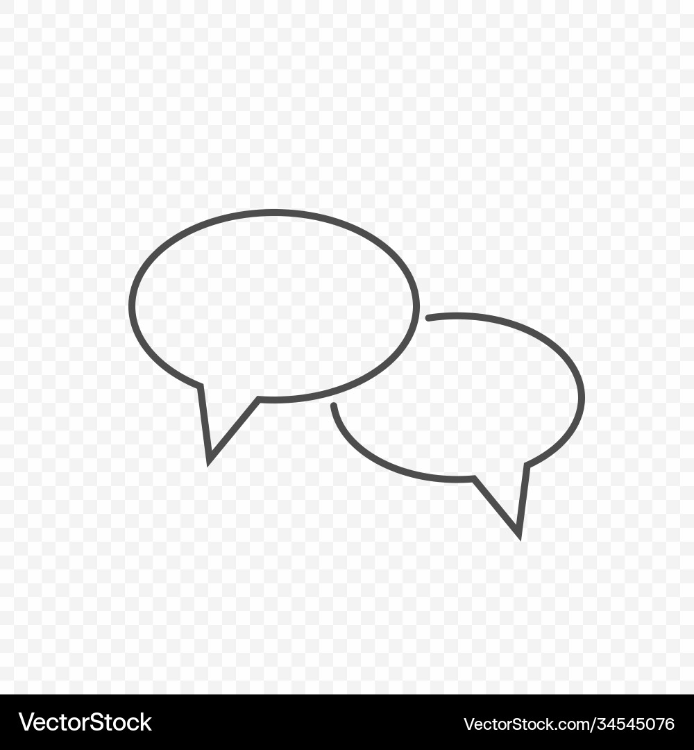 Speech Bubble Icon - Chat Message Vector Image
