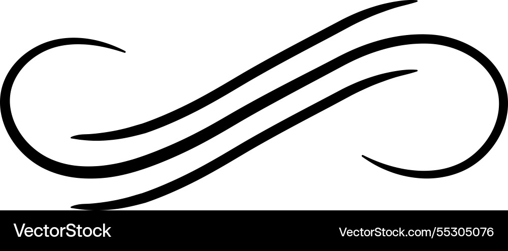 Three parallel curved lines are creating Three parallel curved lines are creating vector image