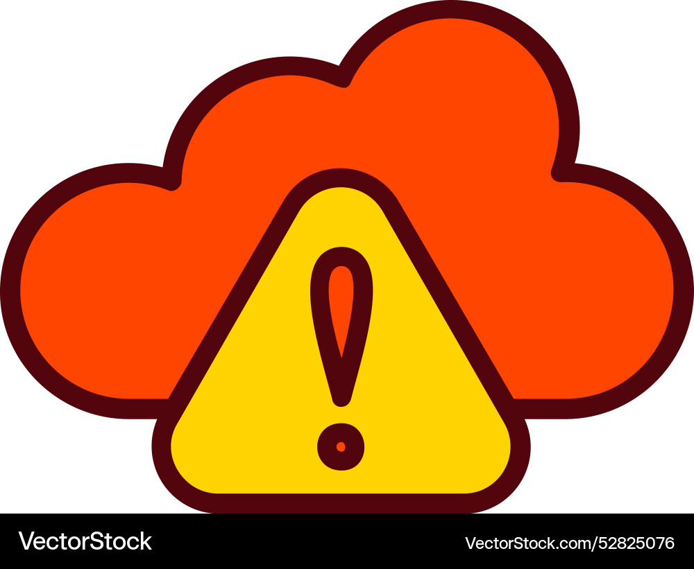Warning cloud computing icon design vector image