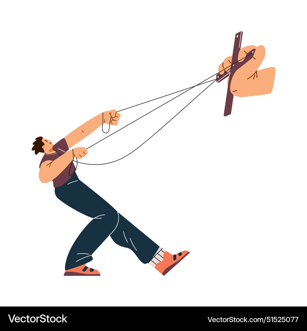 A puppet breaking the strings symbol of freedom A puppet breaking the strings symbol of freedom vector image