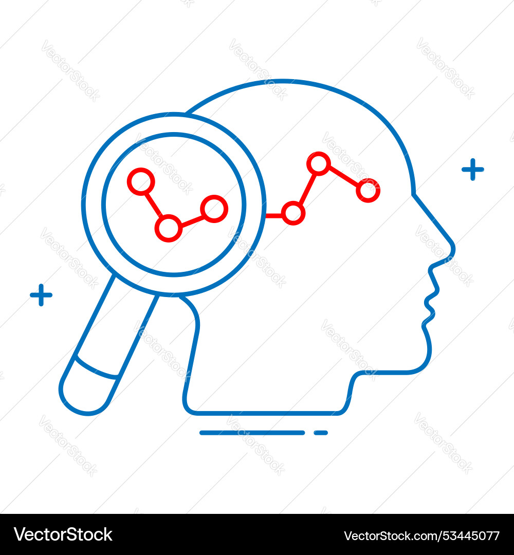 Behavior patterns and analytics icon design human Vector Image