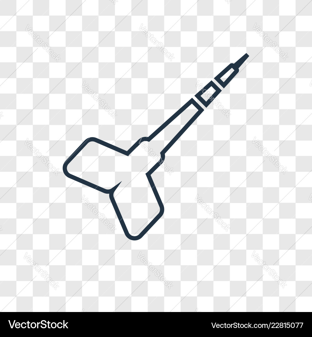 Dart concept linear icon isolated on transparent Dart concept linear icon isolated on transparent Vector Image