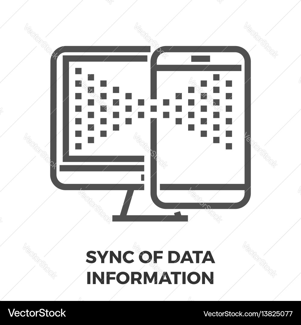 Data Synchronization Icon vector image