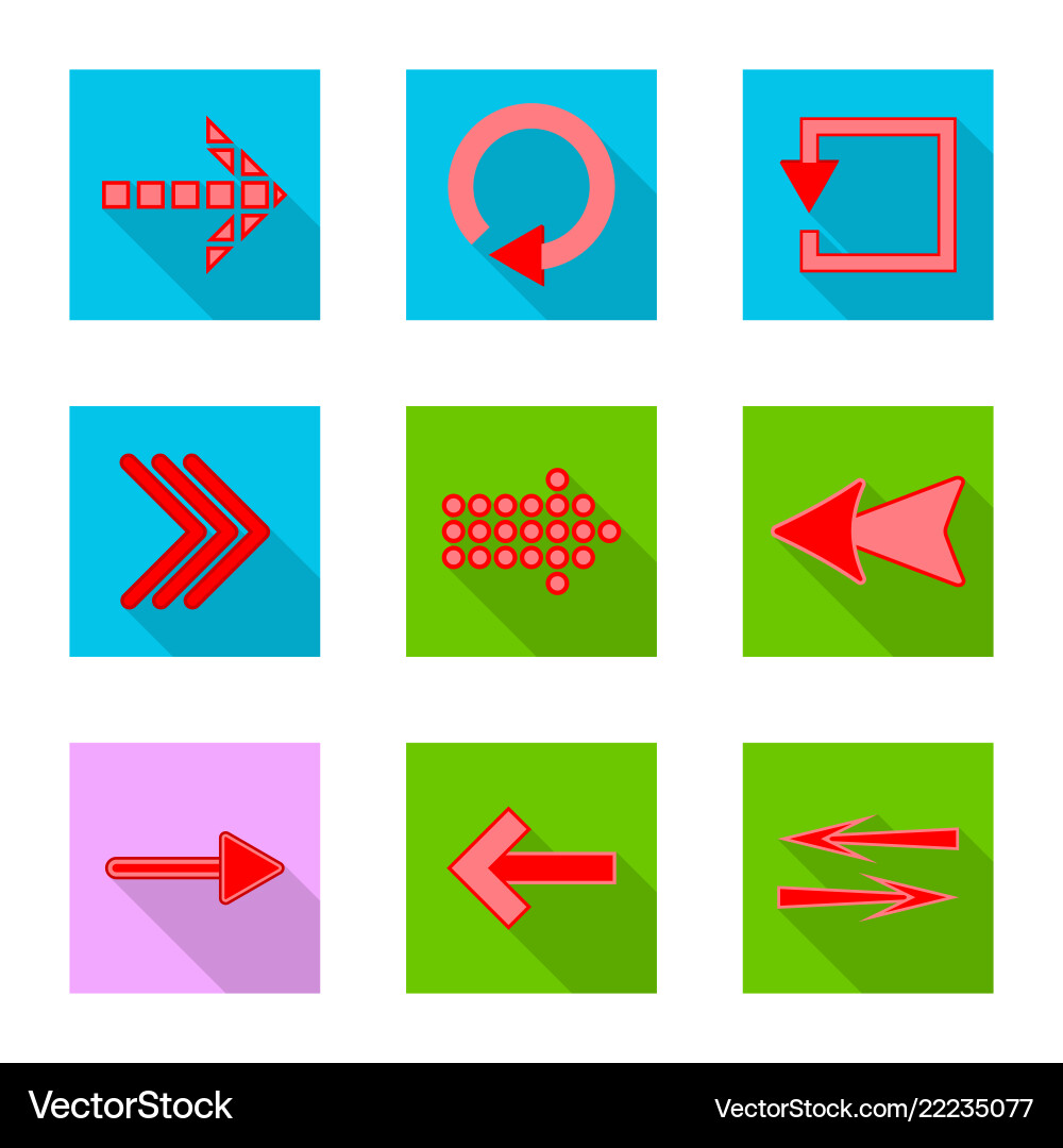 Design of element and arrow symbol set Design of element and arrow symbol set vector image