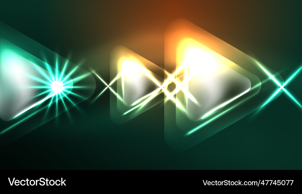 Digital neon abstract background triangles Digital neon abstract background triangles Vector Image