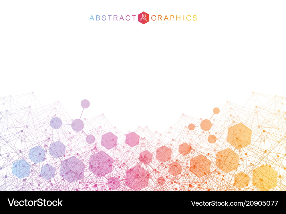 Geometric abstract background with connected line Geometric abstract background with connected line Vector Image