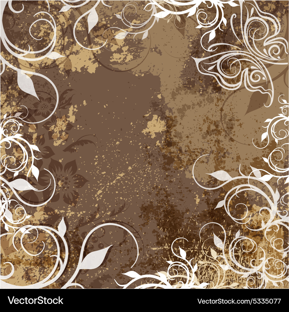 Grunge background with patterns vector image