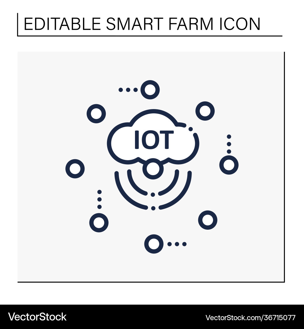 Iot sensors line icon vector image