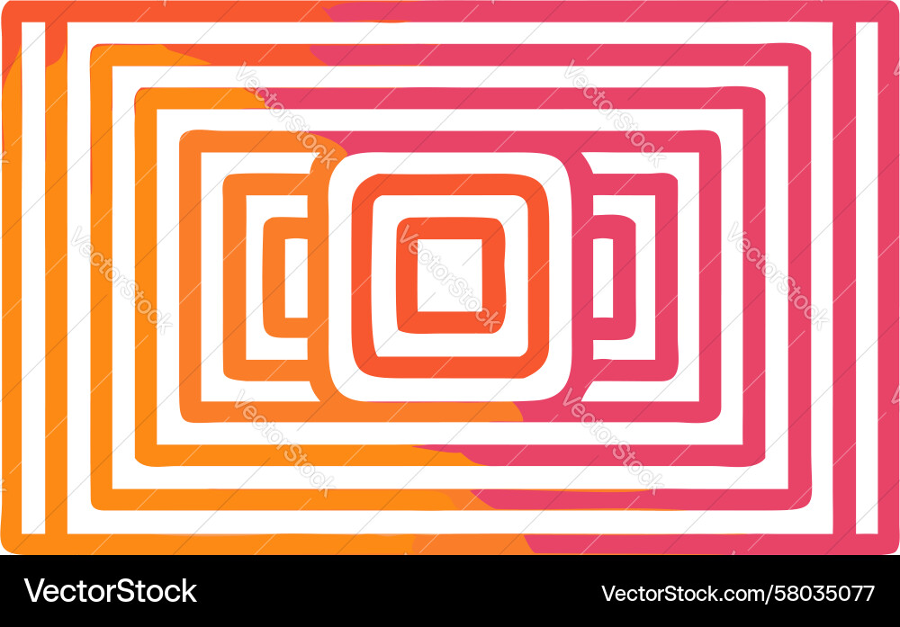 Nested Orange Squares - Gradient Effect Vector Image