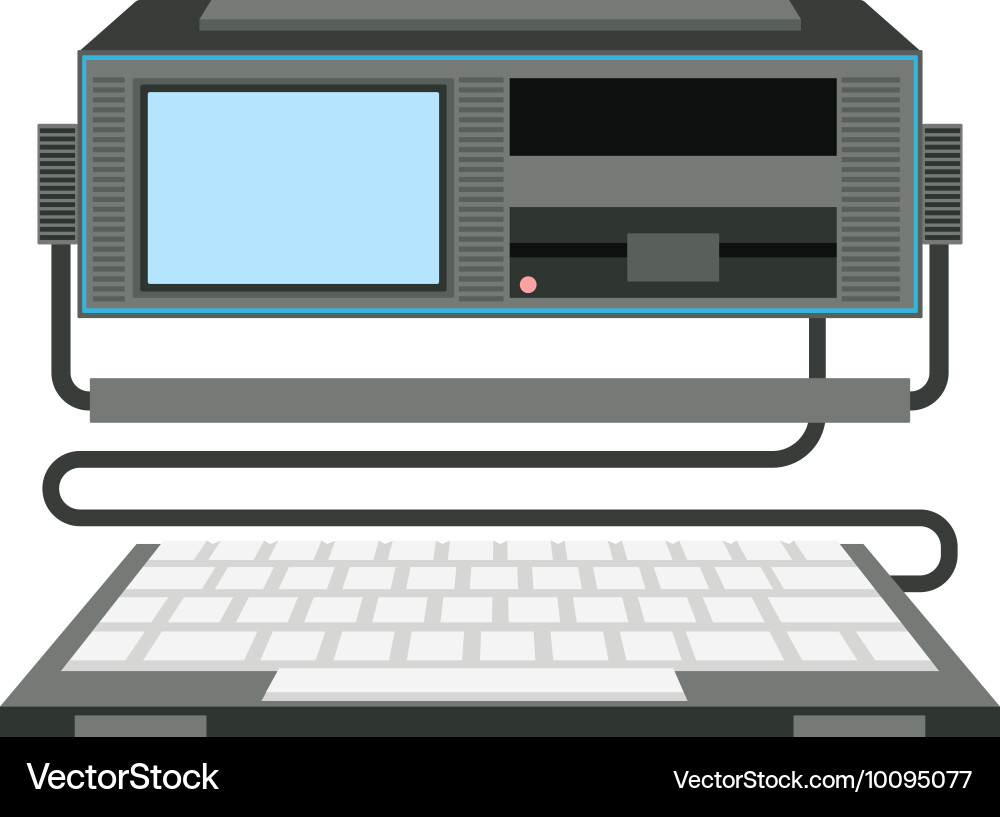Old computer Vector Image
