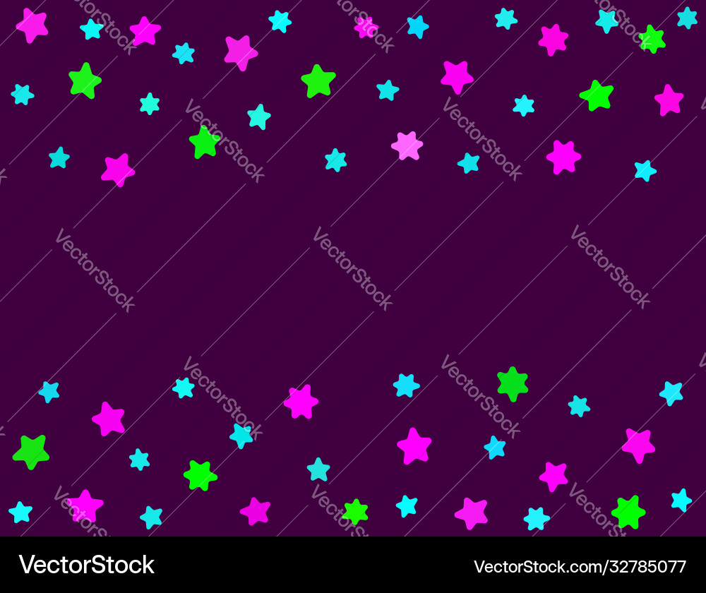 Rectangular background with scattered stars flat Vector Image