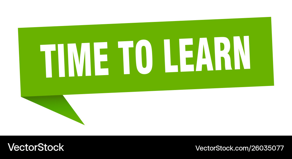 Time to learn vector image