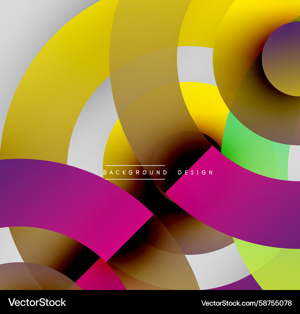 Abstract Colorful Circle Overlap Vector Image