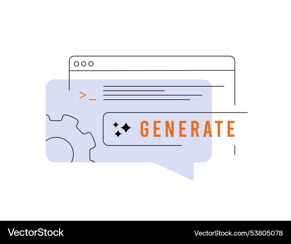 AI Content Generation Prompt Toolkit vector image