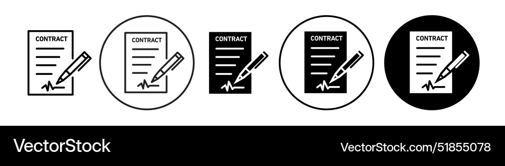 Contract icon set collection for web Contract icon set collection for web vector image