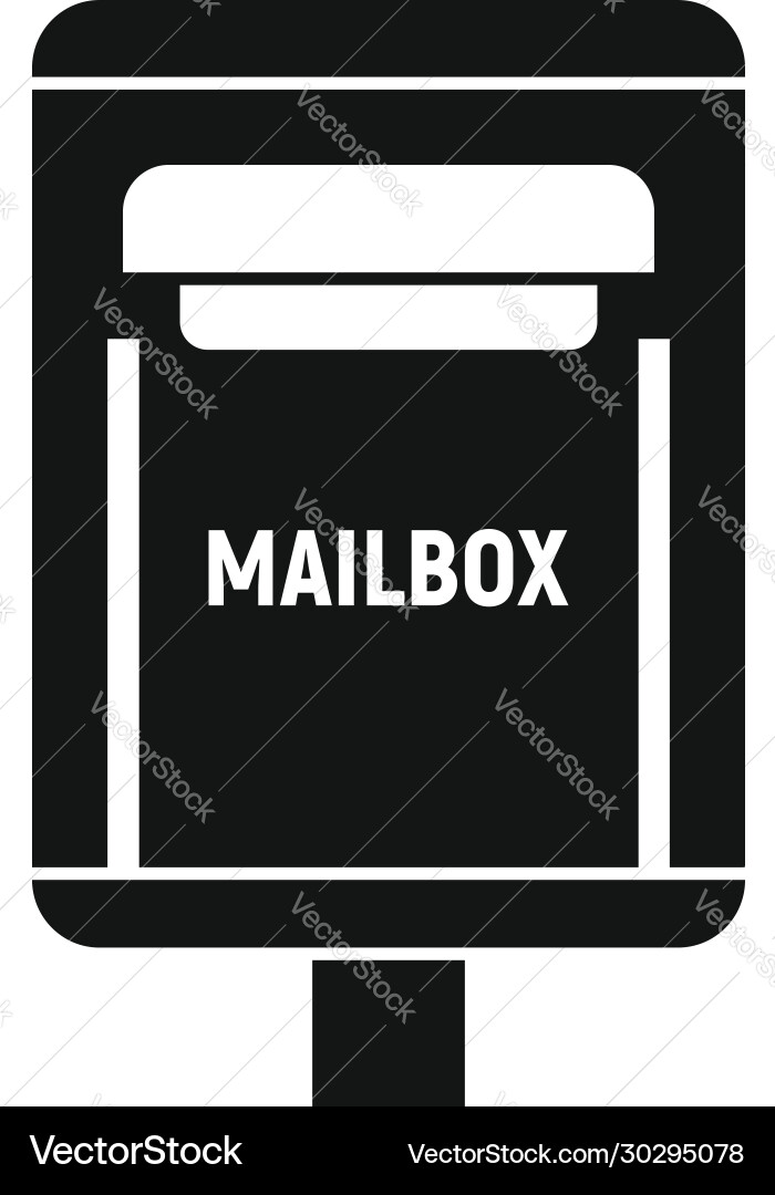 Correspondence mailbox icon simple style Correspondence mailbox icon simple style vector image