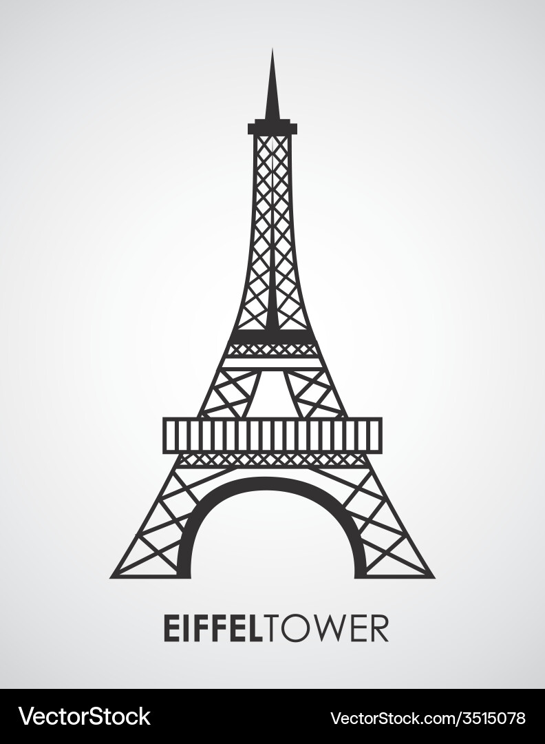 Eiffel Tower Symbol Vector Image