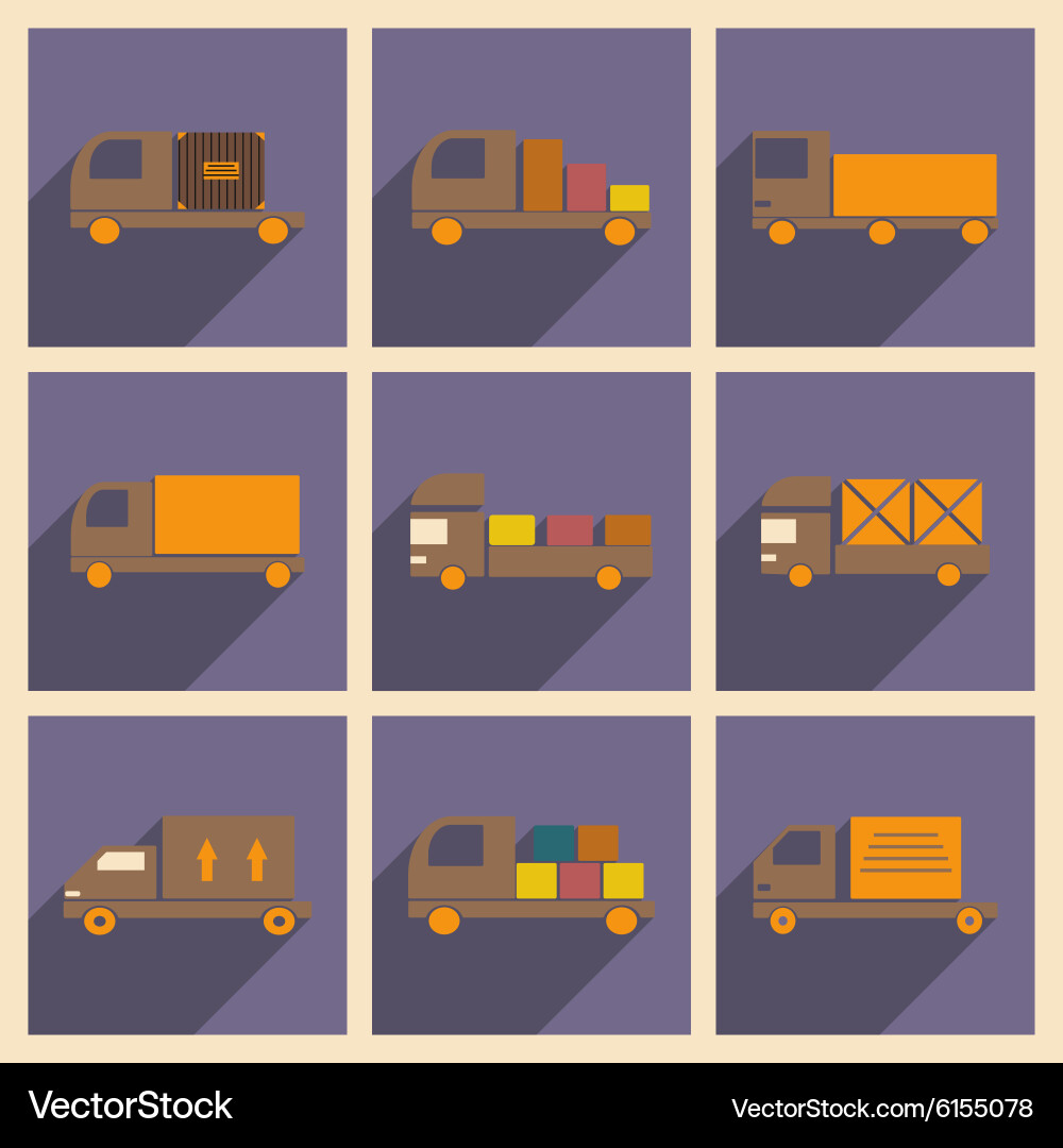Flat with shadow concept and mobile application Vector Image