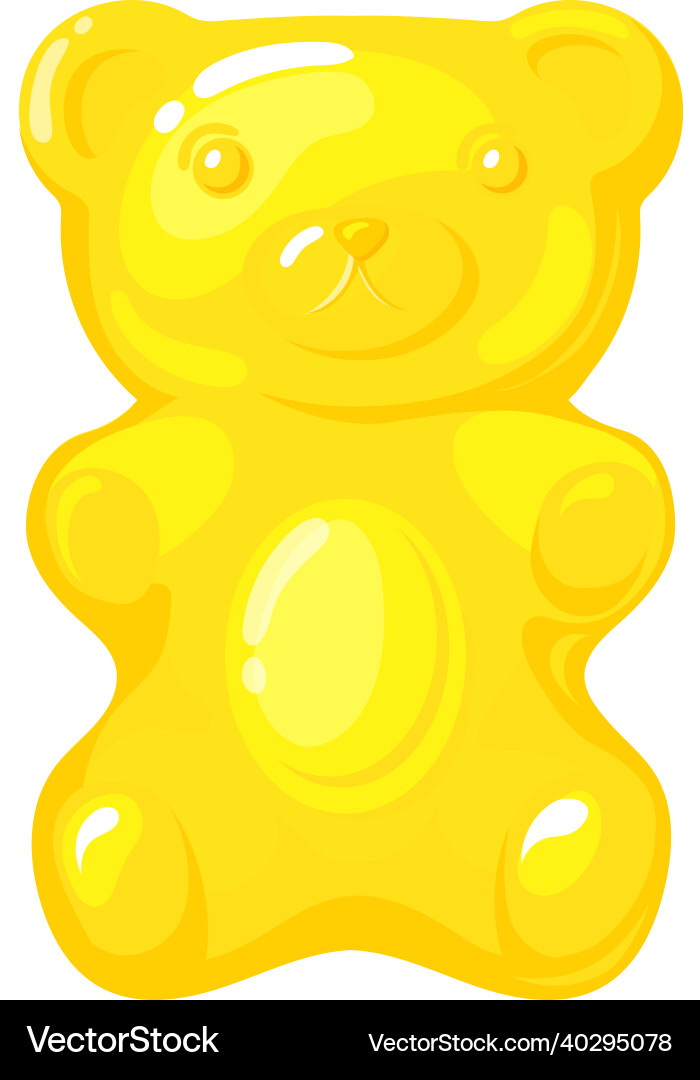 Jelly bear honey gummy sugar marmalade for kids Jelly bear honey gummy sugar marmalade for kids vector image