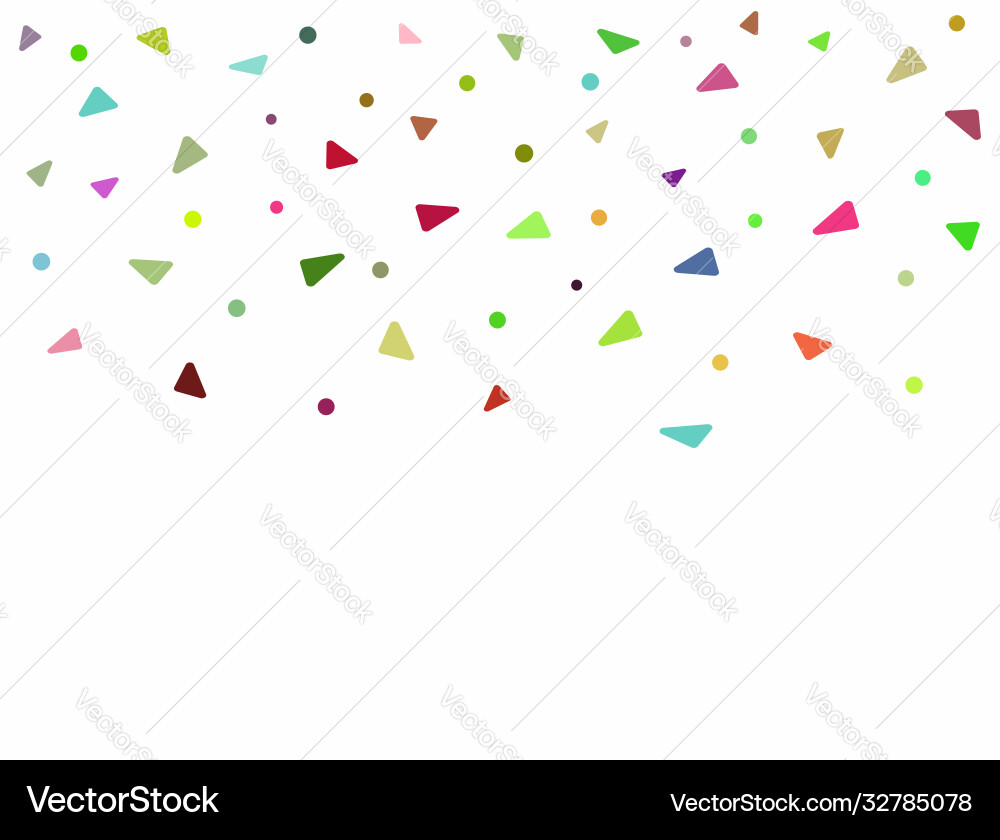 Rectangular background with colorful confetti Rectangular background with colorful confetti Vector Image