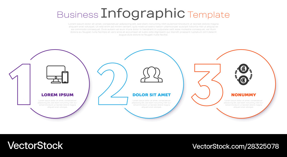 Set line computer monitor and mobile phone users vector image